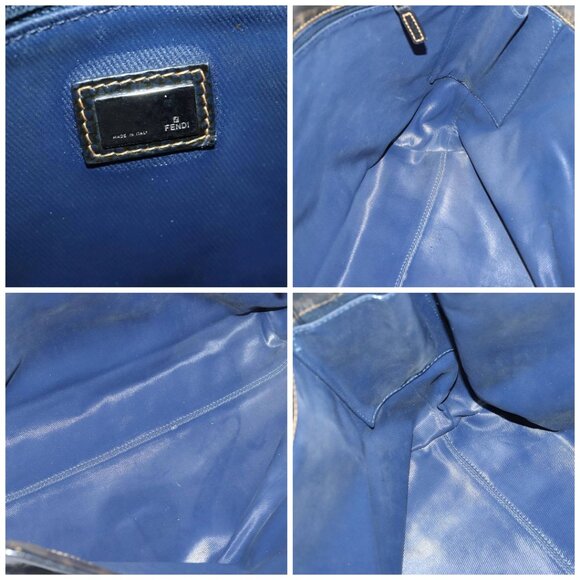 FENDI Zucca Canvas Tote Bag Brown Black Auth yk14952 - Picture 15 of 16